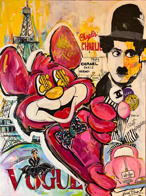 Mr Roo with Charlie Chaplin, Nursel Önen